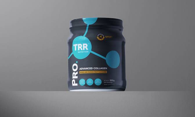 TRR advanced collagen powder, mango and passionfruit flavoured